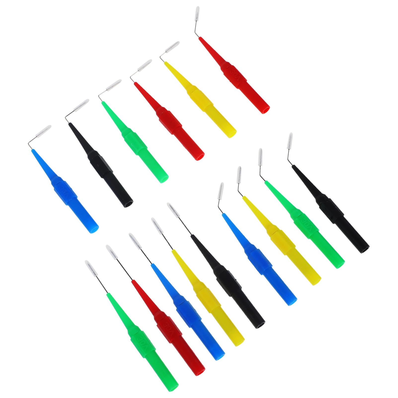 ABOOFAN 5 Set Puntali Tester Per Multimetro Test Per E Automotive Per Isolamento E Spazi Ristretti 15 Pezzi*5