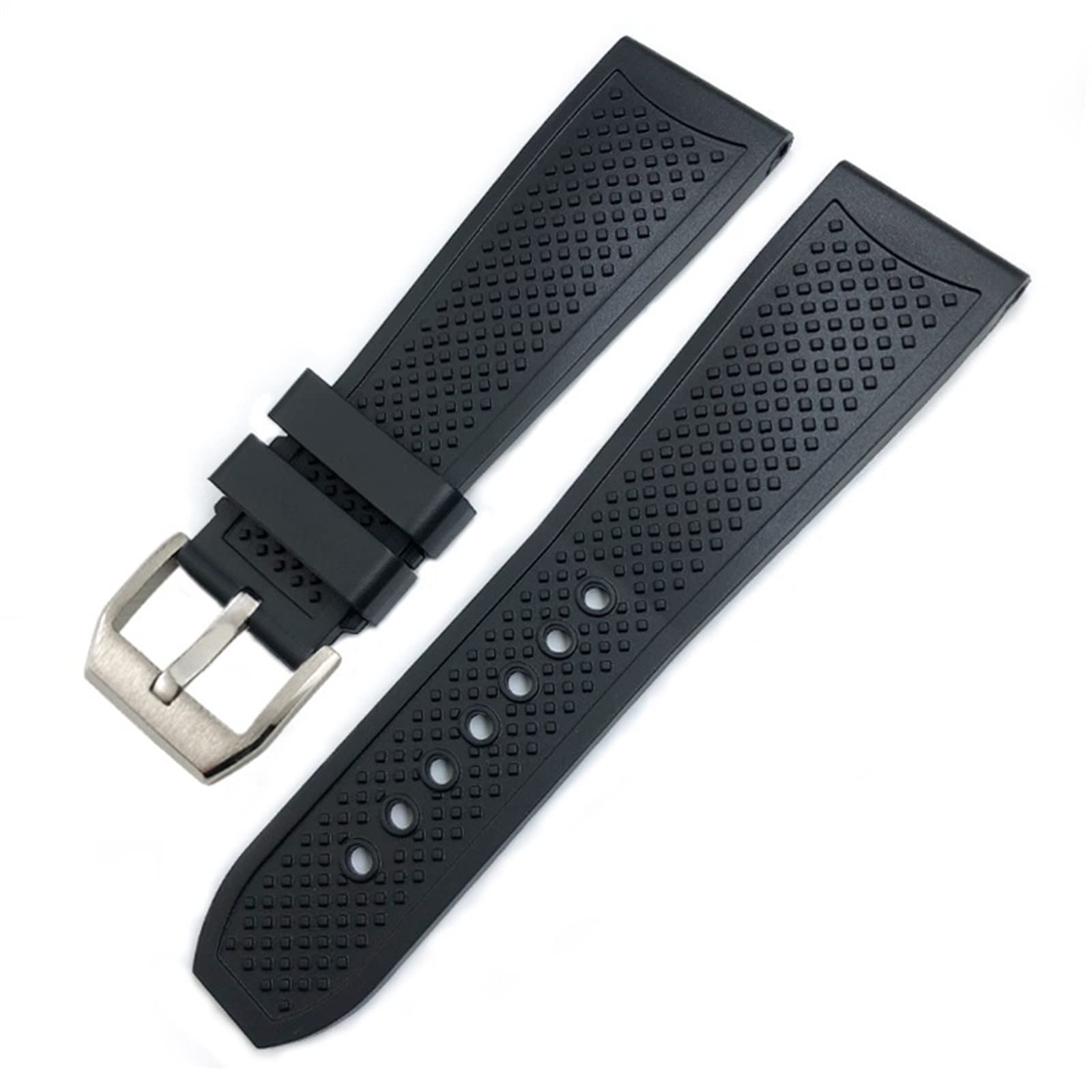 CZKE 22 mm 24 mm gumowy pasek do zegarka 23 mm pasuje do CALIBRE DE CARTIER TANK SOLO SANTOS DE wodoodporny silikonowy pasek do zegarka klamra motylkowa, 22mm, Agat