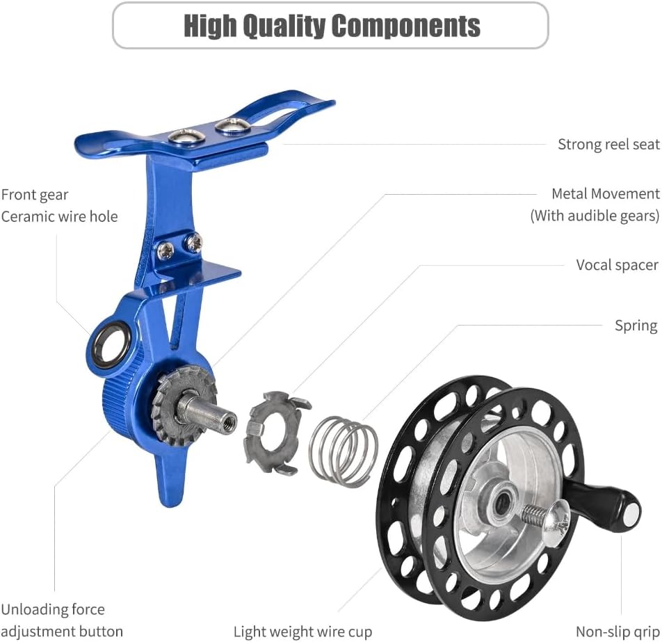 Ice Fishing Fishing Equipment Accessories Water Fishing Set Professional Large Spool Diameter Metal Spool
