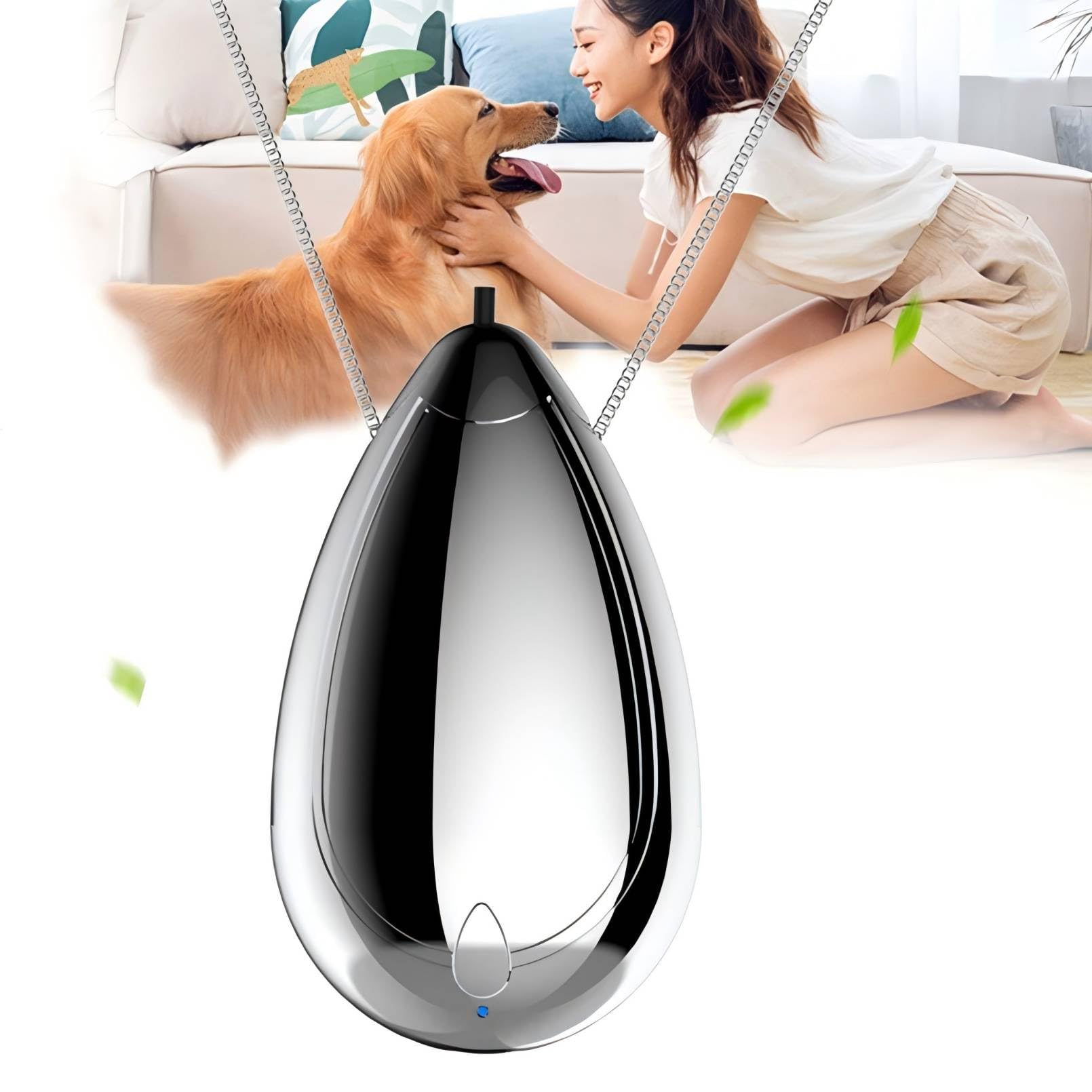 AloveH Portable Air Purifier, Rechargeable Personal Air Purifier Necklace, Portable Mini Air Ionizer Eliminates Pollen, Smoke, Dust for Outdoor Travel