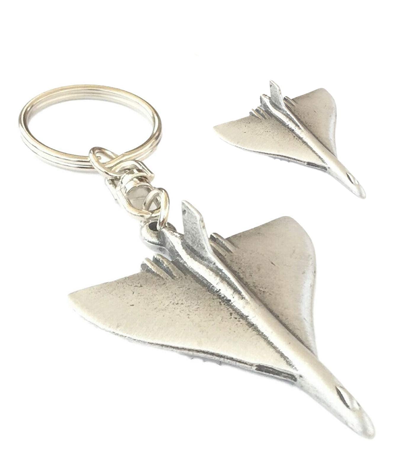 Smartbadge Vulcan Bomber Keyring And Pin Badge Boxed Gift Set Handcrafted In Pewter+ 59mm Button Badge