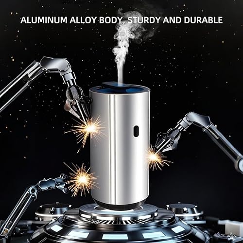 Miniatura 3 de Difusor de aluminio para automóvil, aceite esencial, humidificador de aromaterapia para automóvil, 3.4 fl oz, ambientador de aroma de vehículo