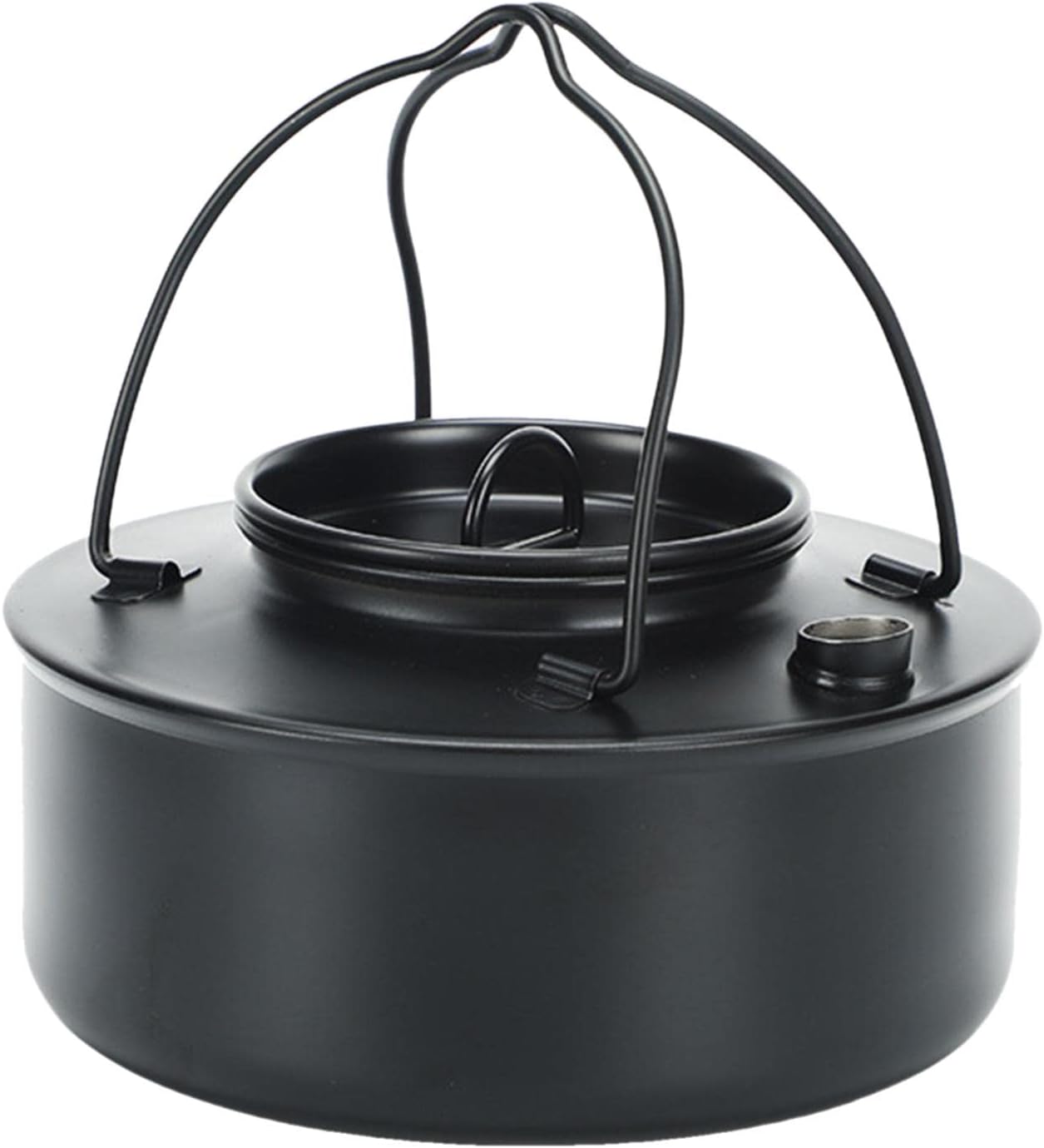 Stainless Steel Camping Kettle Teapot Water Boiler Outdoor Tea Coffee Pot for Picnic, Fishing, 1.5L 17.5x7.5x7.5cm