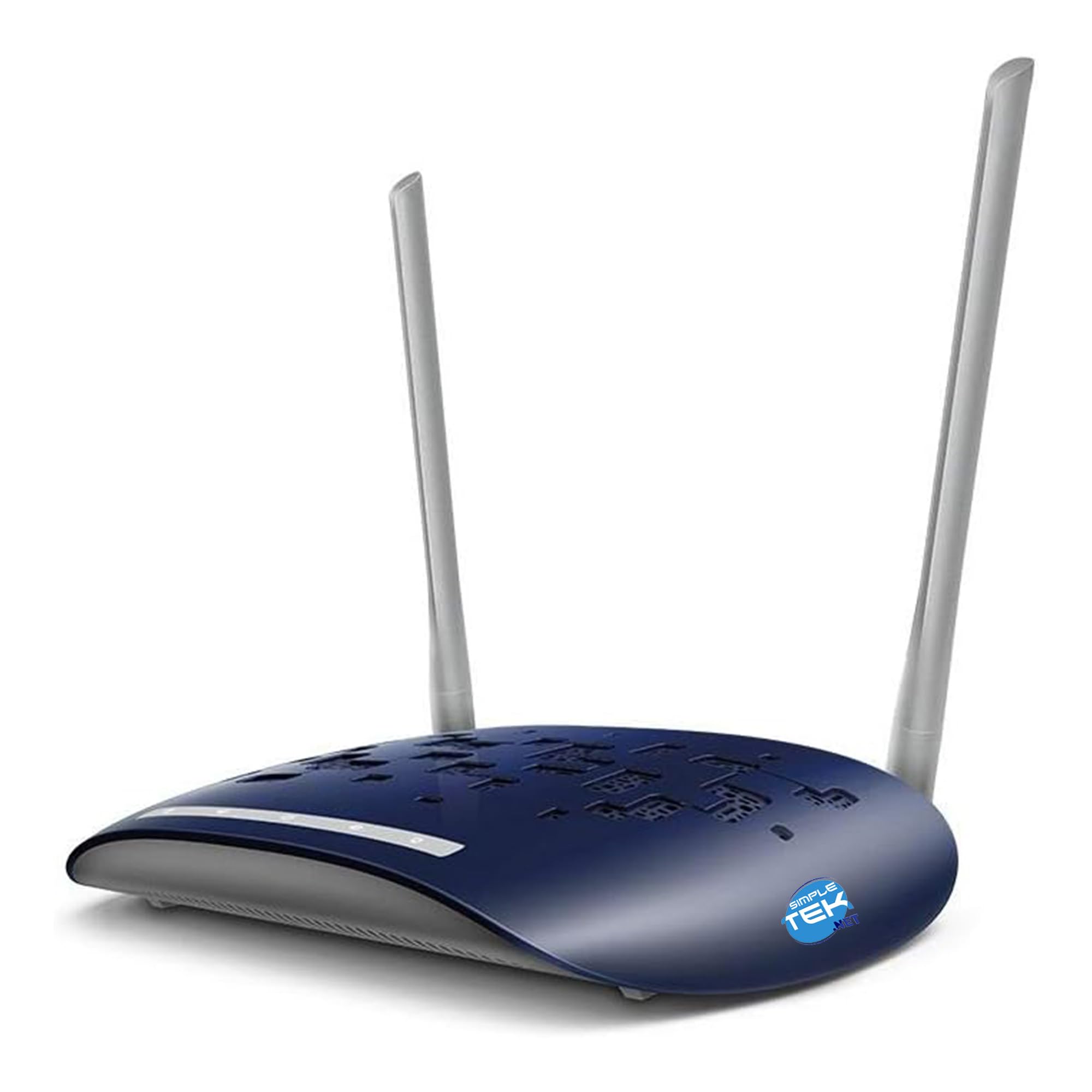 SIMPLETEK - Modem Router VDSL/ADSL ad Alta Velocità Wireless N 300 Mbps, Porta WAN/LAN, Ideale per Fibra Ottica e Rete Domestica