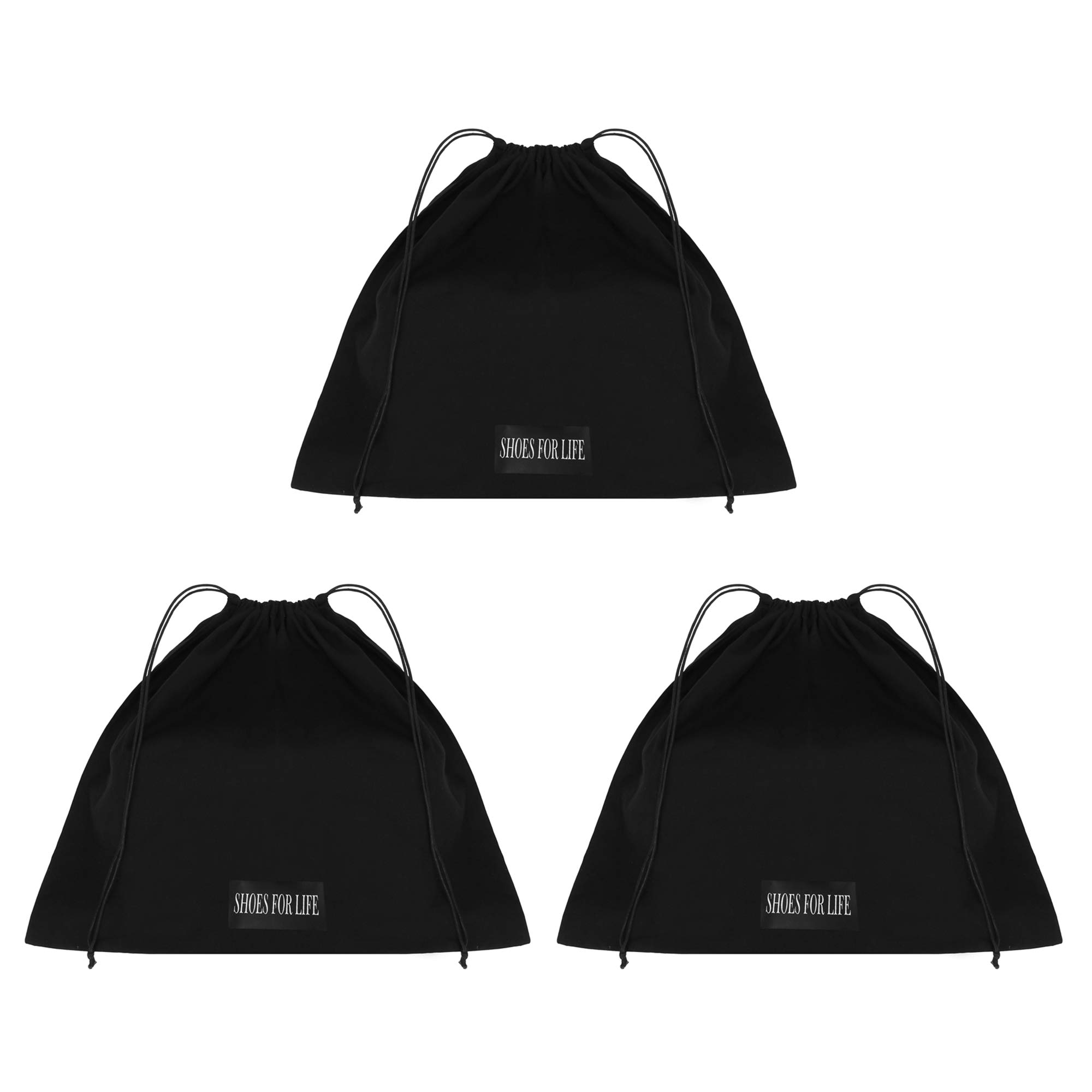 Umbrella Mart Cotton Shoe Bags (Set of 3) (Black_SB-901)-image-37