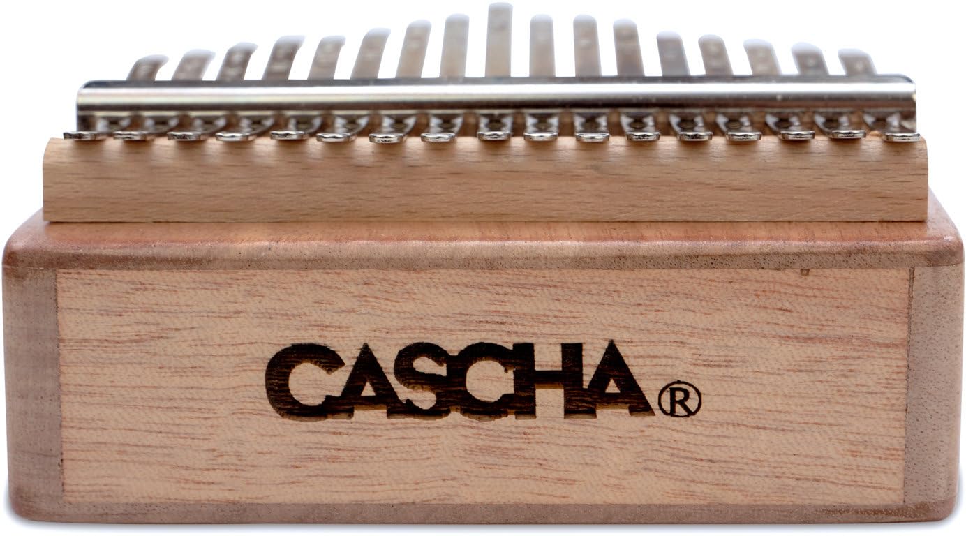 Cascha Kalimba, caoba, pulgar clavier, dedo piano con 10 lengüetas, accesorios, bolsa de plástico, bolsa, paño de limpieza, martillo afinador, pegatina para partituras
