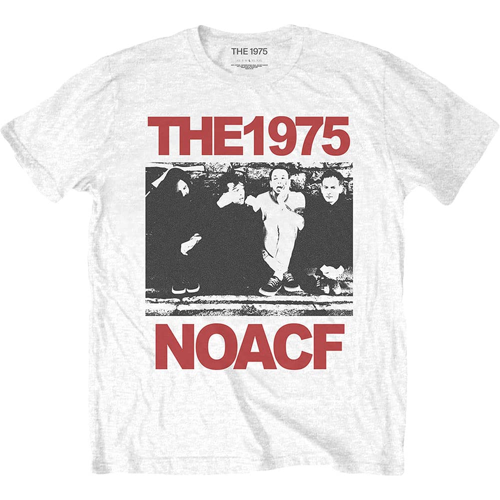 The 1975 T Shirt NOACF Band Logo Official Mens White XXL