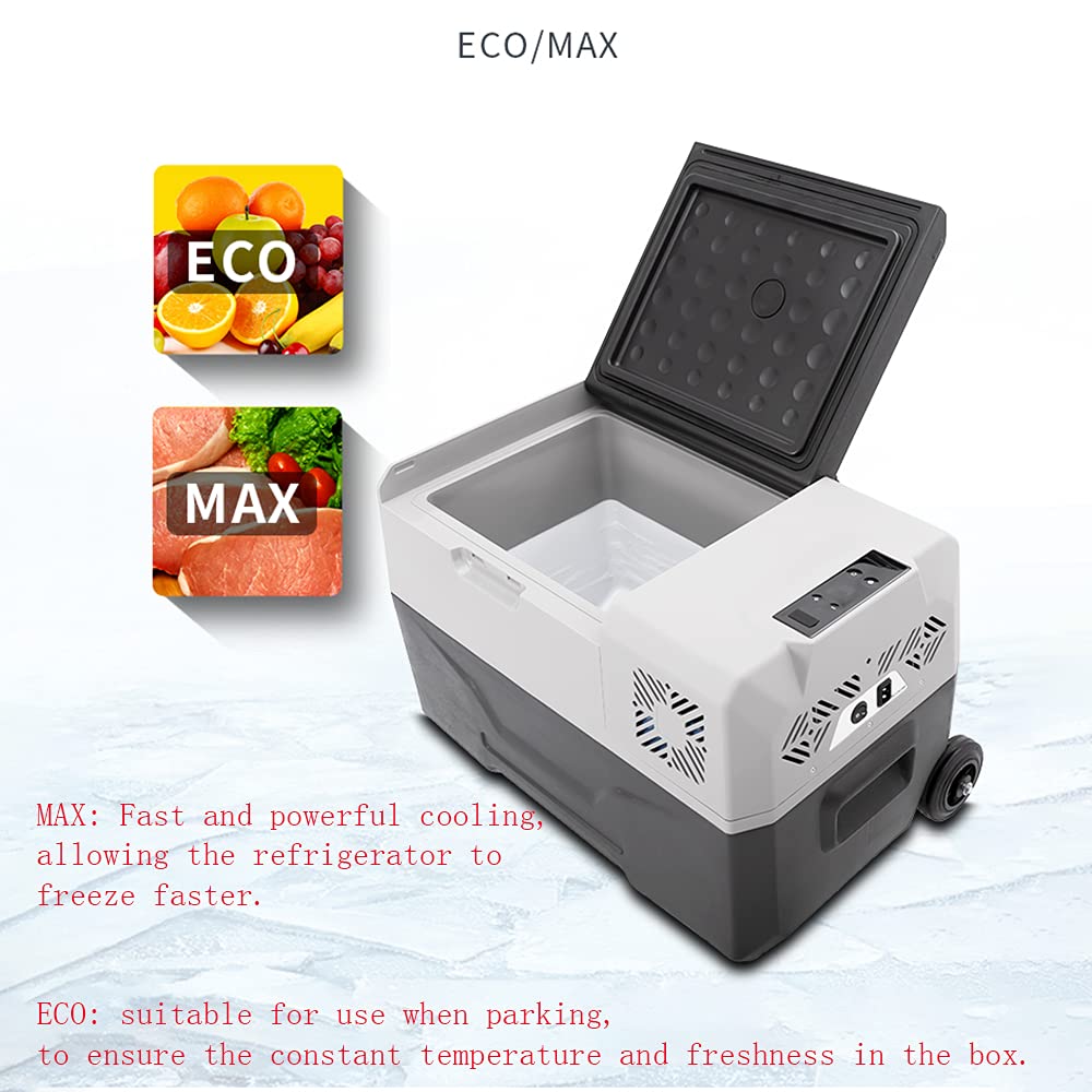 XIAOLIN Lodówka Samochodowa Przenośny Zamrażarka 30l 12 / 24v Dc I 220v Ac, Lodówka Sprężarki Do Samochodu, Rv, Ciężarówka, Van, Camping And Home