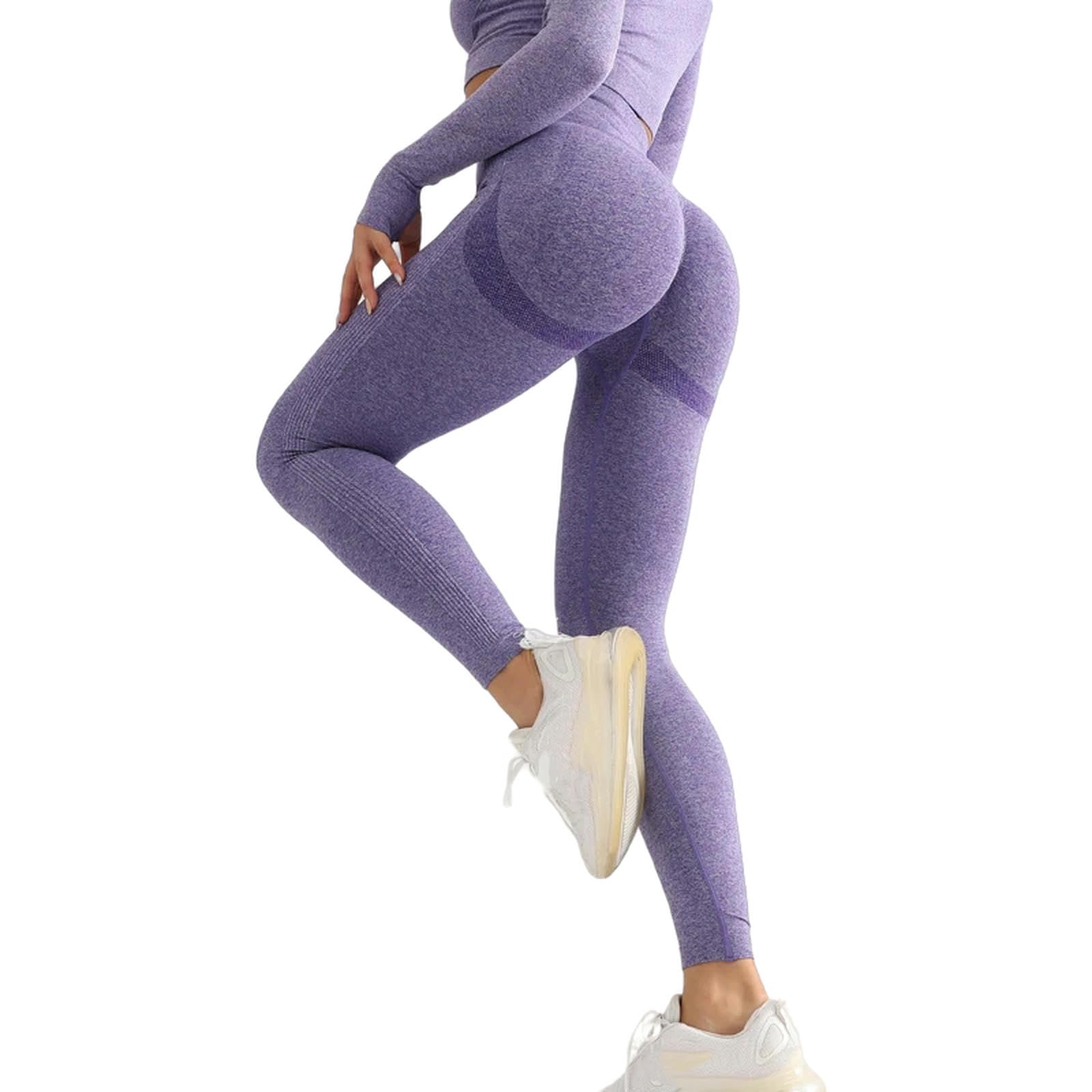 VALGRE Legginsy dla kobiet UK fitness damskie sportowe bezszwowe legginsy wysoka talia elastyczne solidne legginsy do jogi siłownia jogging szybkoschnące -szary-M