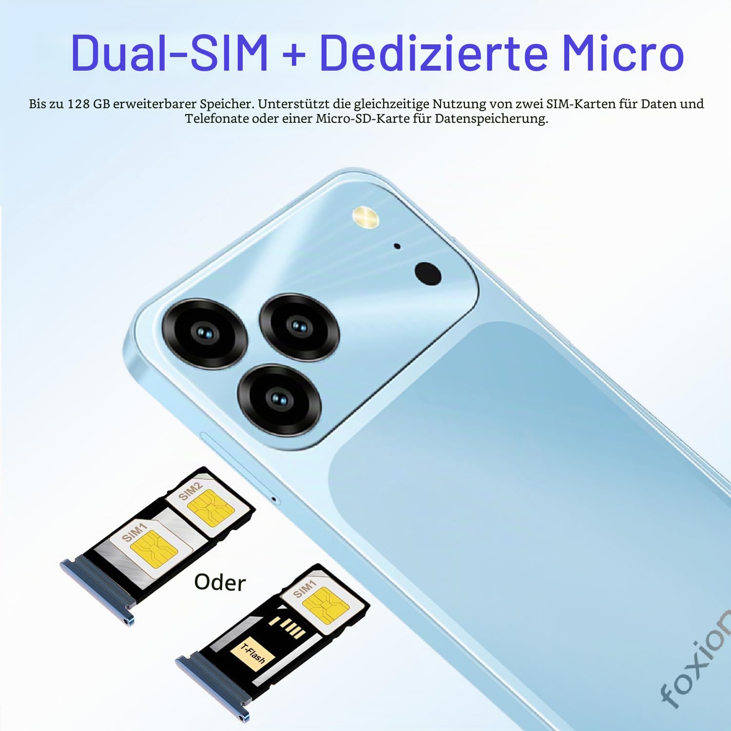 entsperrt Telefon, 6,52-Zoll-Bildschirm, Dual Kameras, 3GRAM, 16GROM, unterstützt nur 4G Network Frequenzbänder, Dual SIM Karten, Android Smartphone (7316, orange)