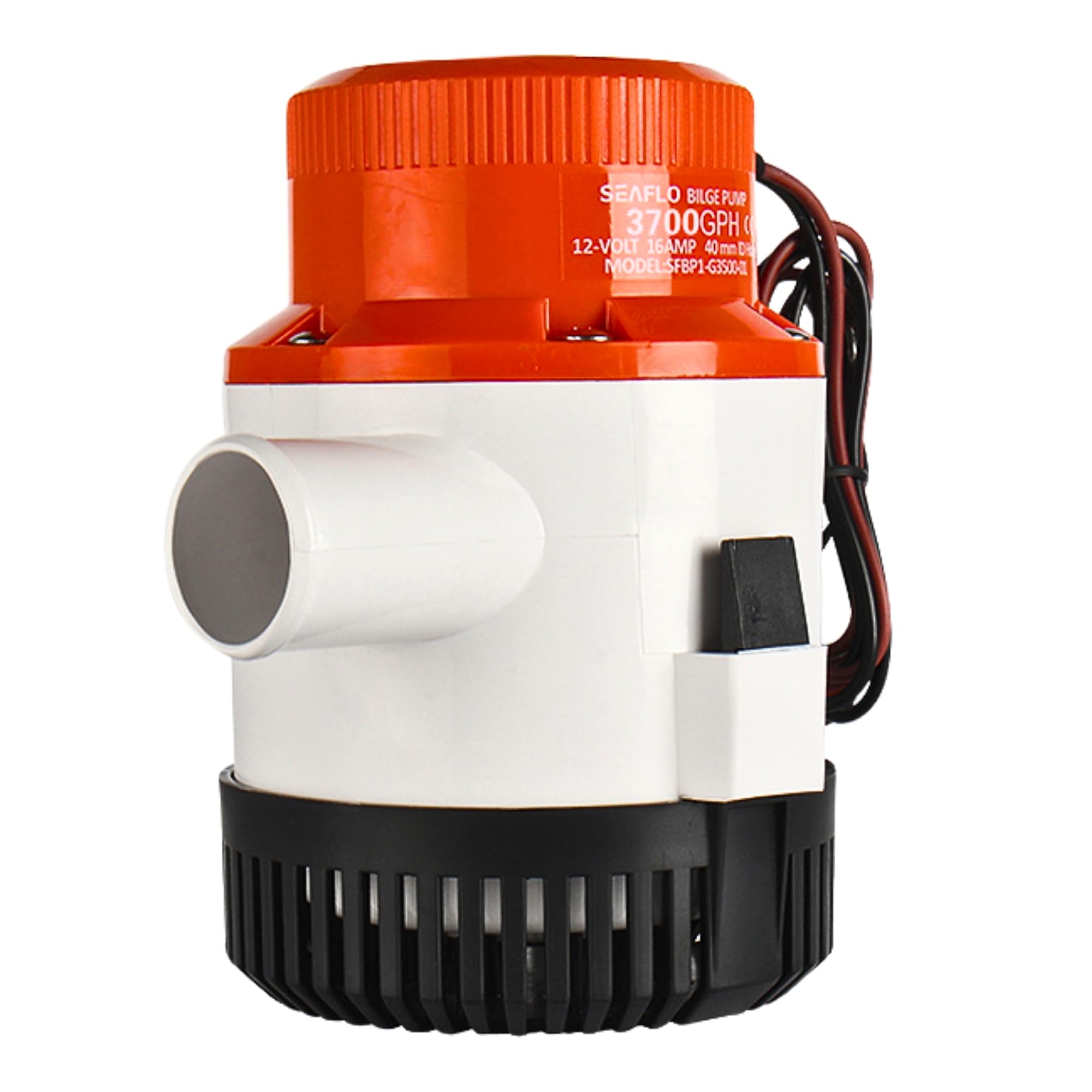 01 Series 3700 GPH Bilge Pump – 12V, 1-1/2" Outlet, Marine Submersible Pump with Anti-Airlock Protection, CE & Rohs Certified, 4-Year Warranty | Reliable for Boats and Marine Applications