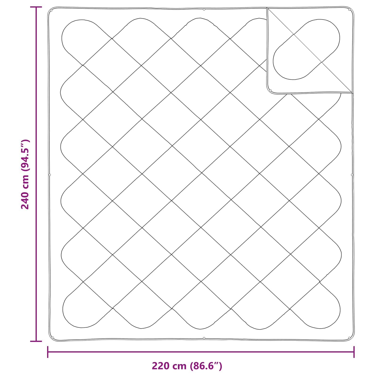 Solivagant Decke mit Kissen mit Kissen 3 pcs Weiß Mikrofaser, Haushaltswäsche,Bettwäsche, 7.05 kg-3378083