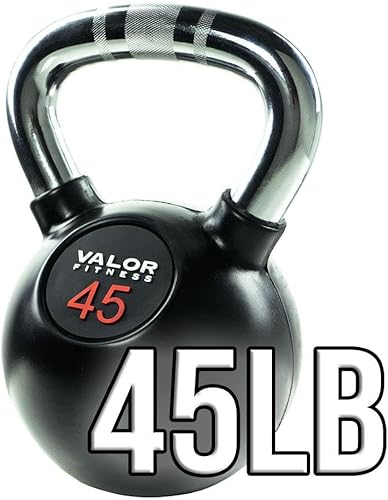 Miniatura 9 de Chrome Handle Rubber Coated Kettlebells (8-70lbs)