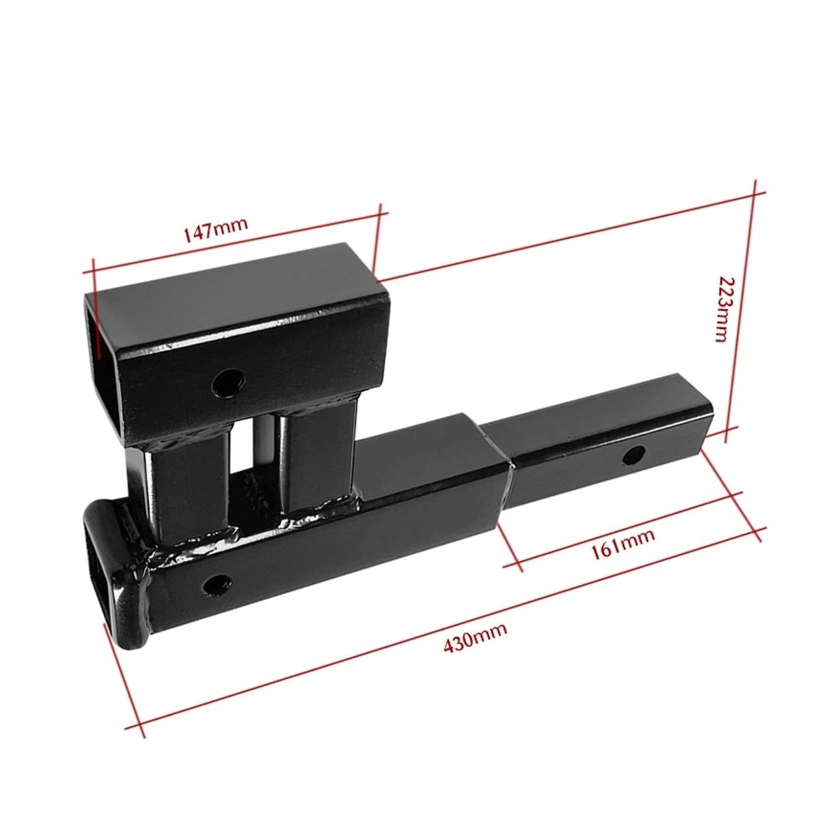 Gancio di traino regolabile 2 Pollici Dual Truck Trailer Hitch Receiver Rise Drop Adapter Extender Doppia Estensione RV Parts Van Camper Accessori Caravan
