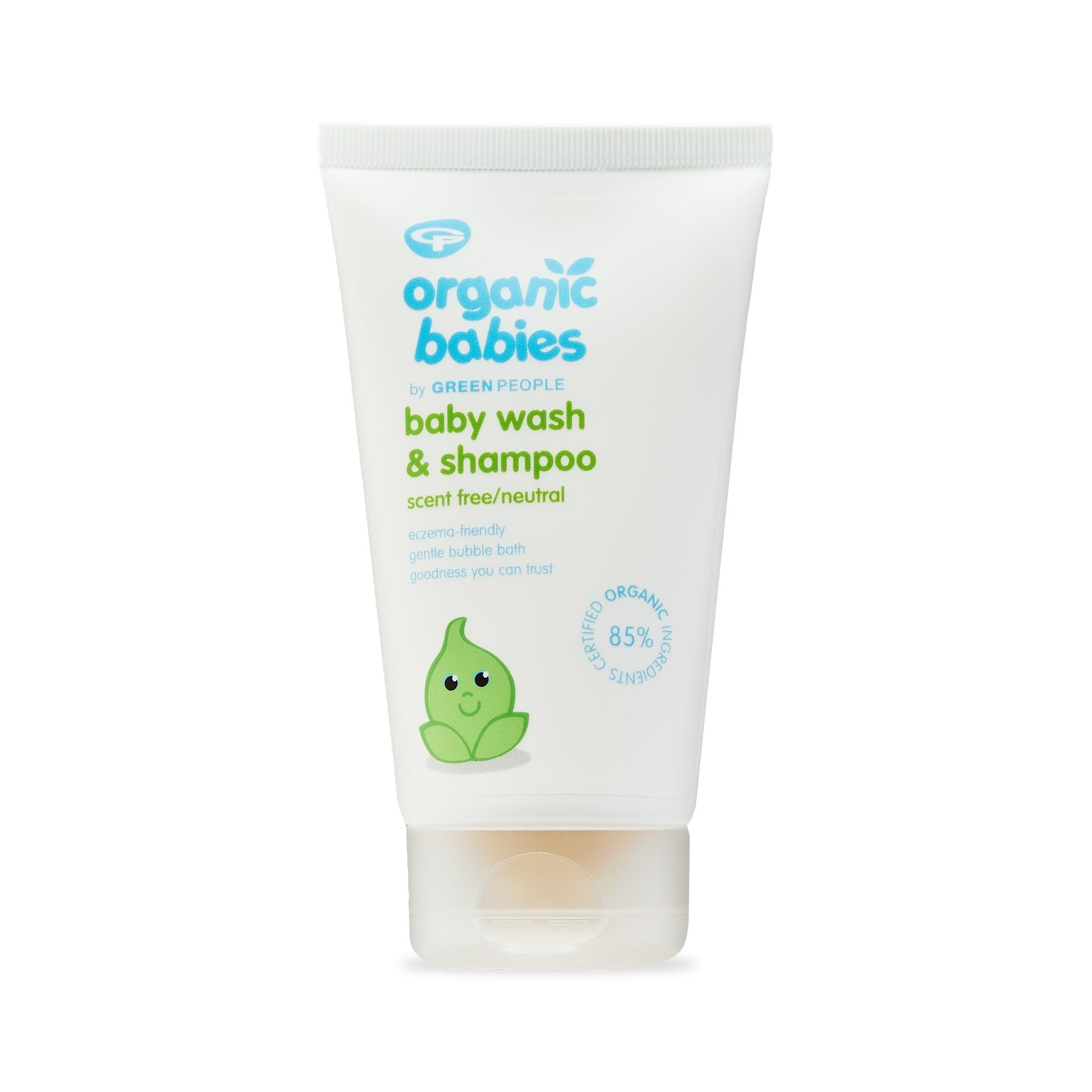 Green People Organic Babies - Baby Wash & Shampoo - Fragrance-Free - Vegan, Organic & Cruelty Free, 150ml