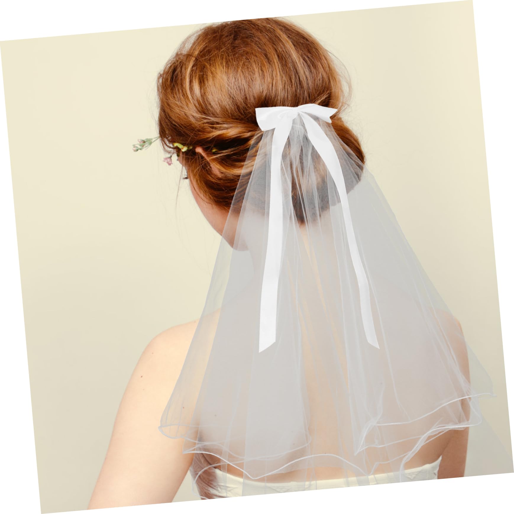 VALICLUD 5stücke Hochzeit Schleier Mit Doppelter Haarschleife Romantischer Brautschleier Für Hochzeiten Ohne Perlen Elegante Brautaccessoires Für Unvergessliche Momente