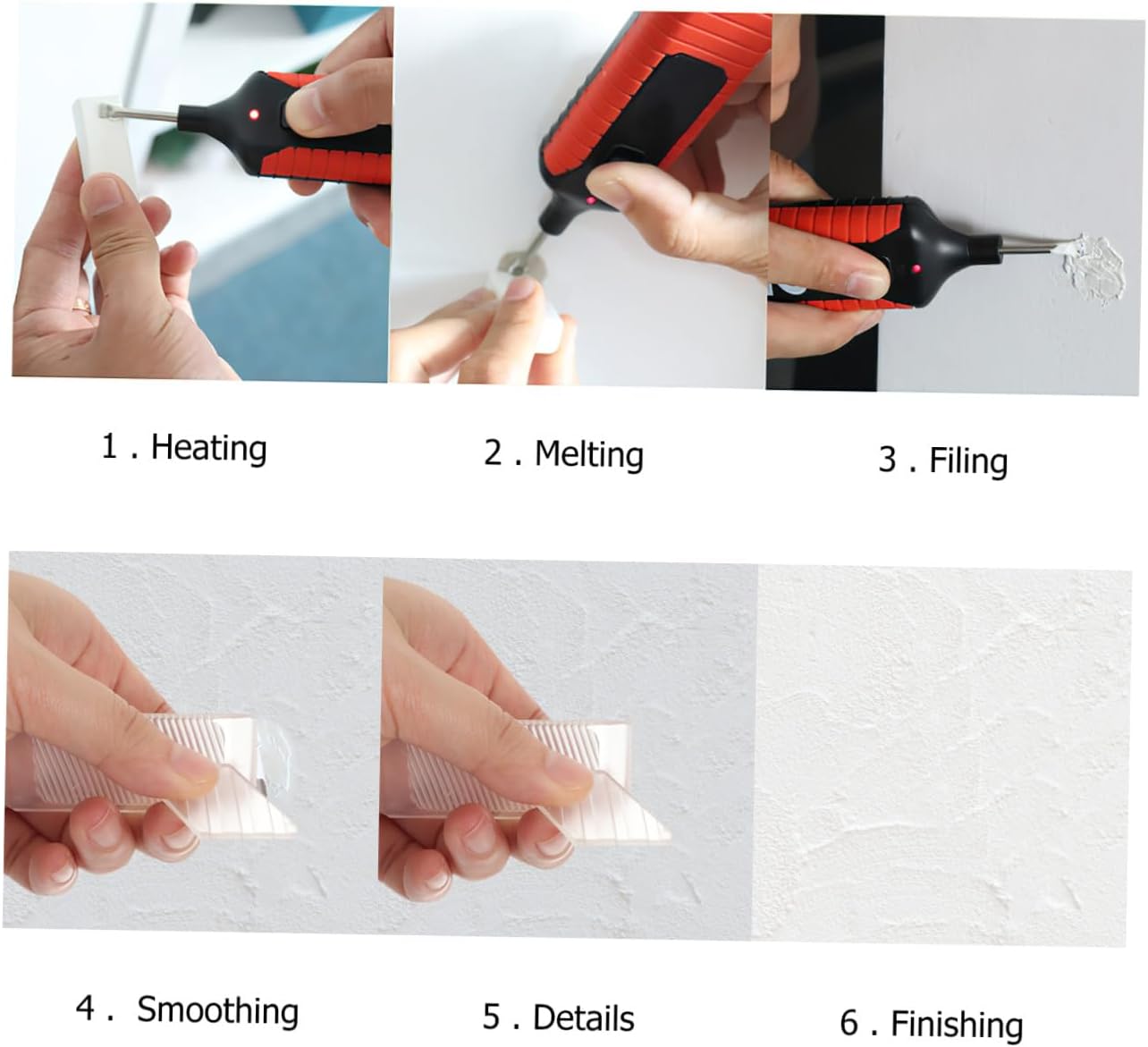 Didiseaon Floor Repair Kit 1 Set Laminate Tile Repair Tool for Chips High Heat Technology