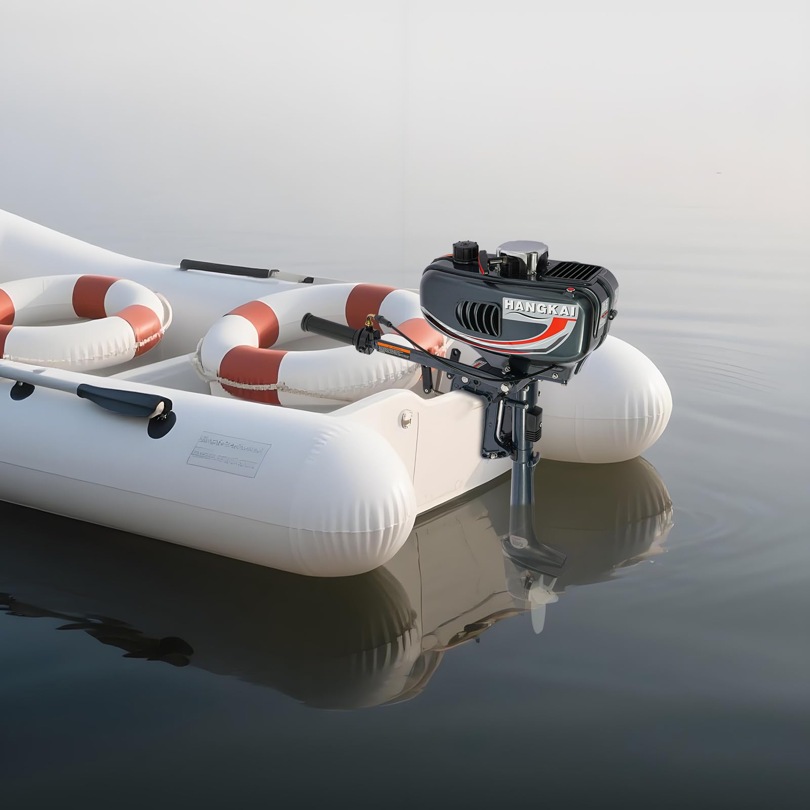 Motor eléctrico para barco 2500W 4000–5000 rpm Motor fuera de borda eléctrico de 3,5 CV con sistema de encendido CDI y función de inclinación/elevación, motor eléctrico fuera de borda motor de barco