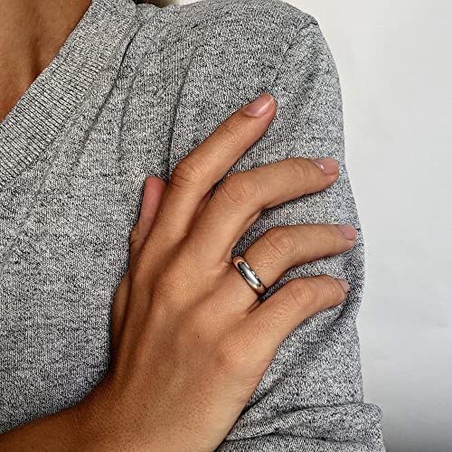 Bague en argent sterling 925 Silverly : alliance classique et élégante pour homme et femme - 2