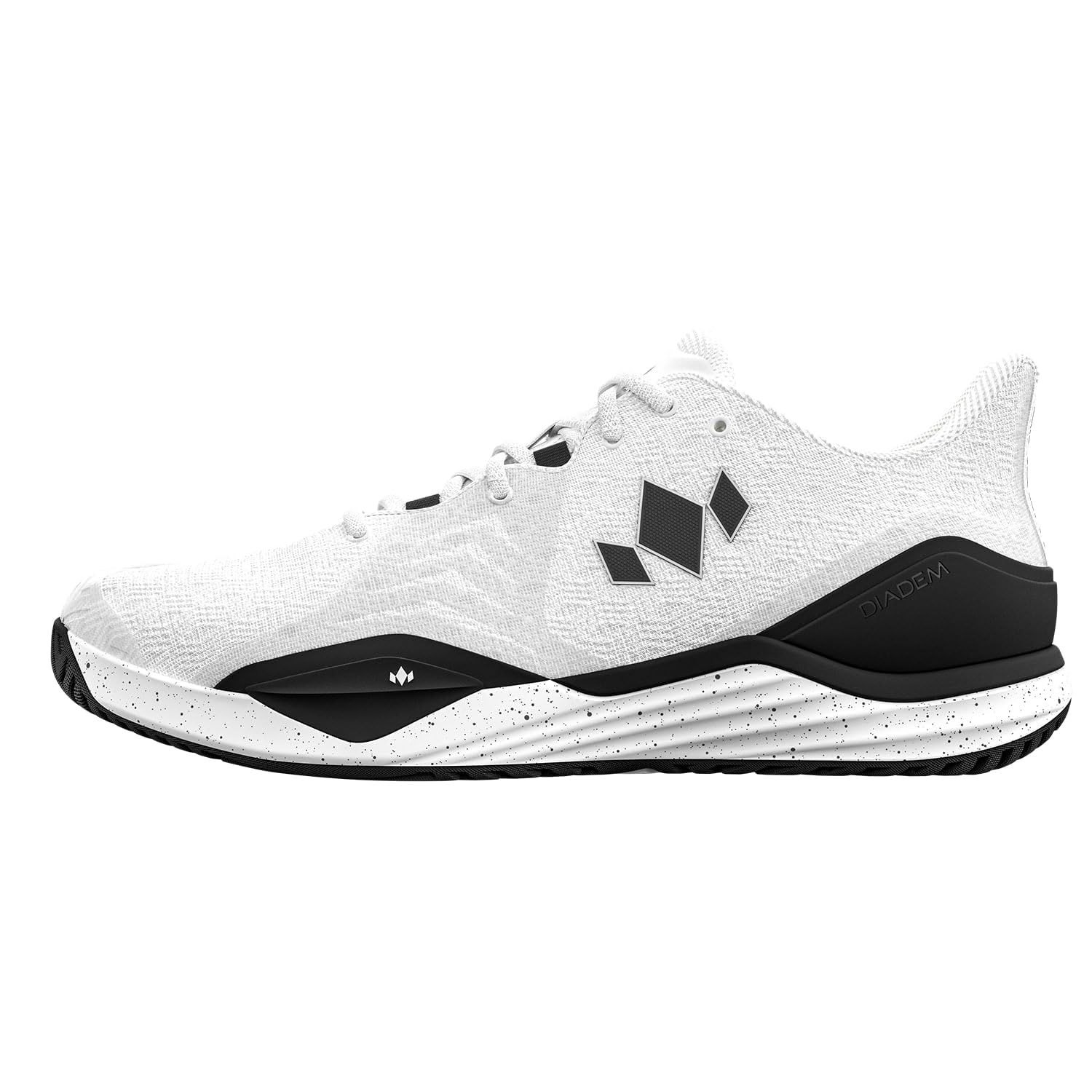 Diadem Court Burst | Men's Pickleball & Tennis Shoes for Stability, Speed, Performance & Comfort, White and Black, US Size M11/W12.5