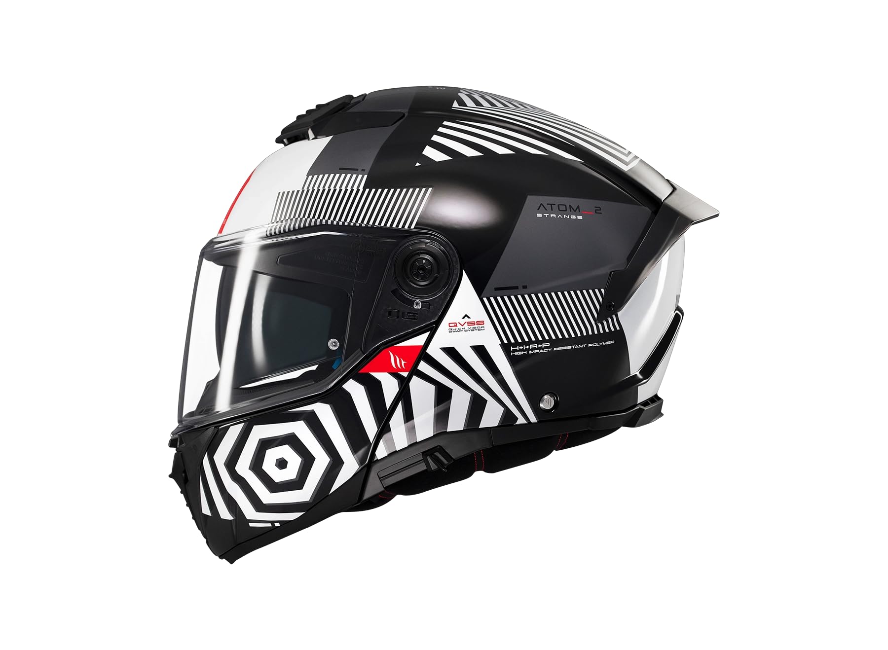 MT Helmets Atom 2 SV, Casco moto Modular Flip-Up, Visor Solar Retráctil, Interior Lavable, Preparado Intercomunicador UCS, Bloqueo frontal, Visor con posición Ventilación, Homologado ECE 22.06 & DOT