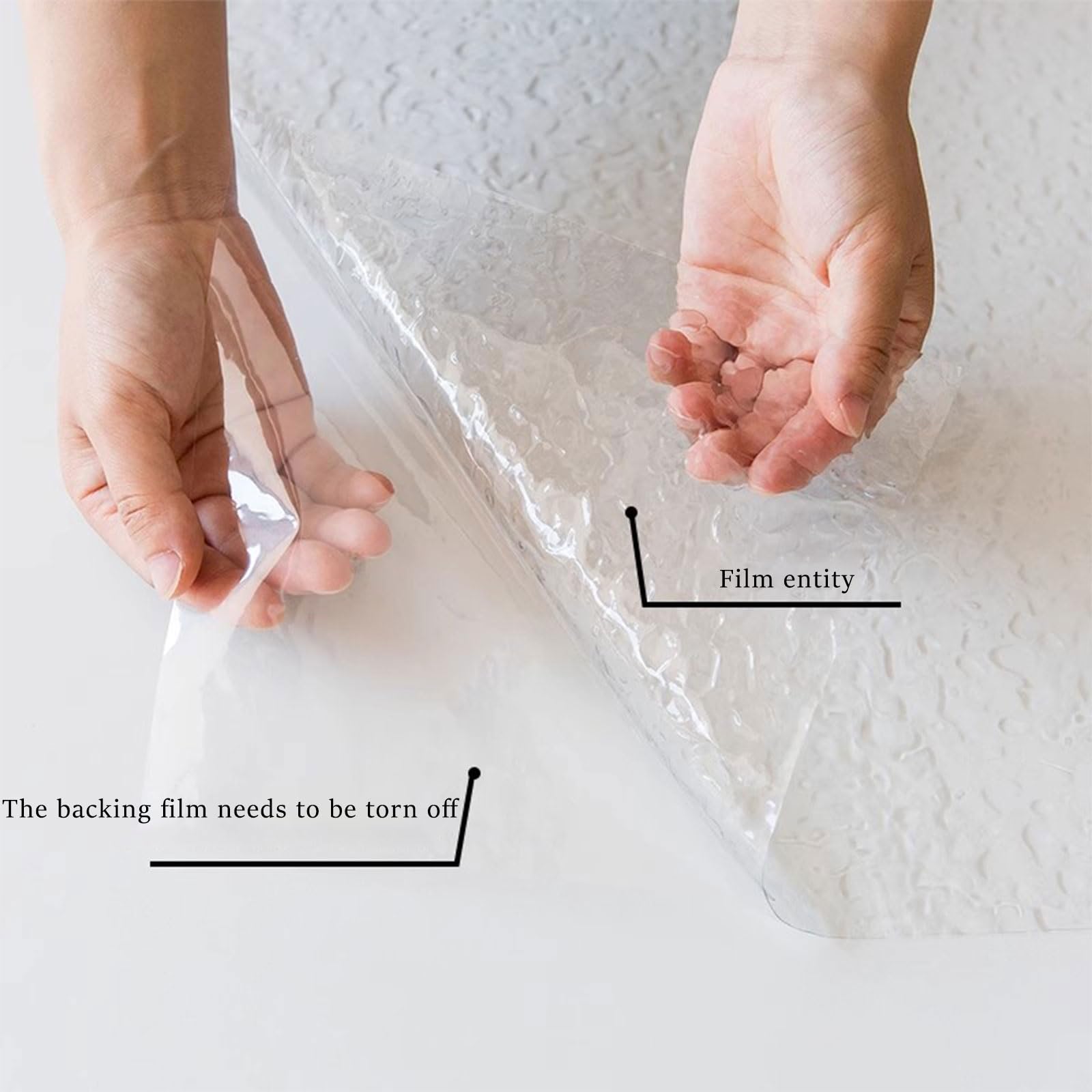 3D Fensterfolie Dreidimensional Glasfolie Statische Haftung Sichtschutzfolie PVC Glas Aufkleber Dekorativer Folie Nicht Kebend Abnehmbare Milchglasfolie UV-Schutzfolie für Zuhause Büros Küchen