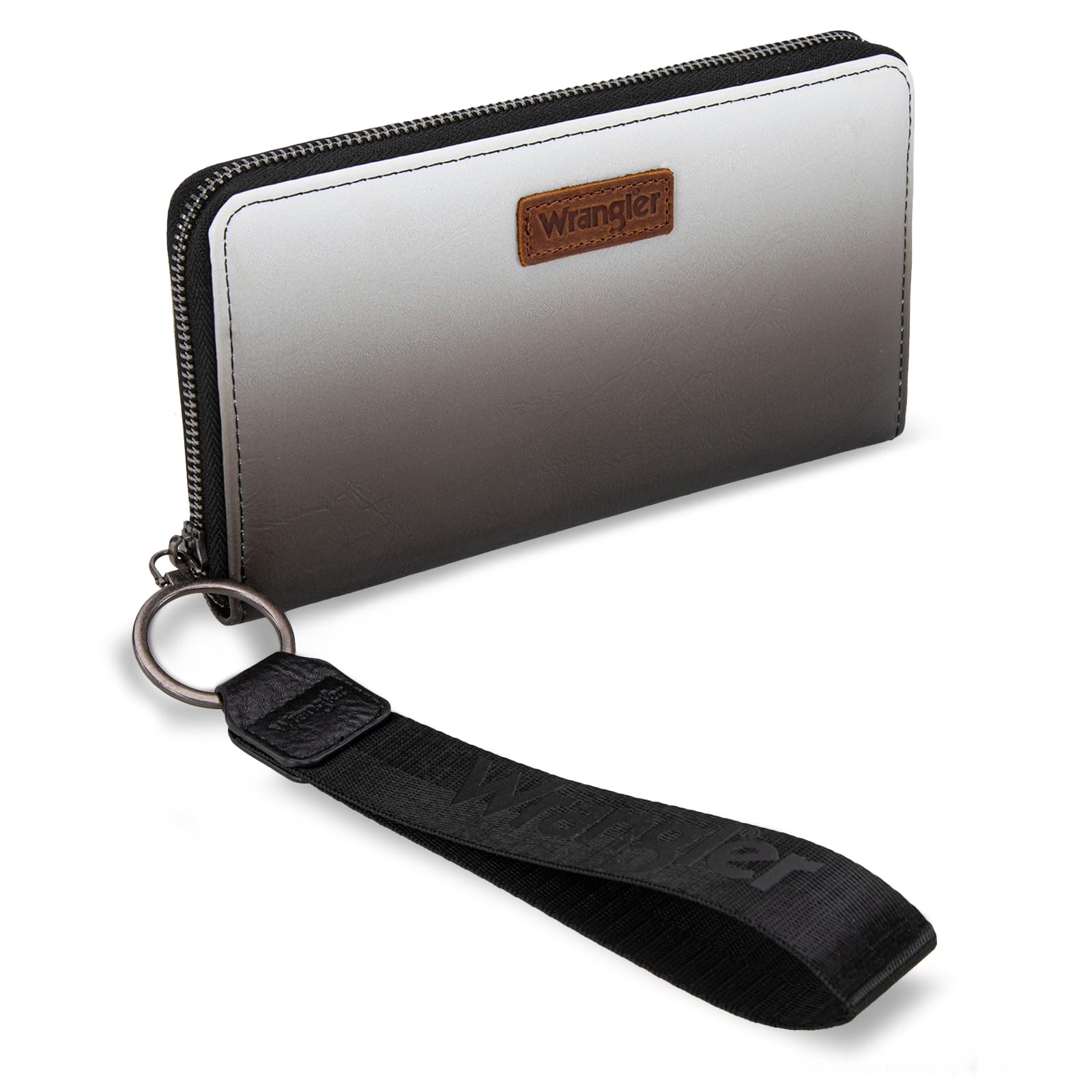 Wrangler Black Wallet for Women Wristlet Wallets, Card Cases & Money Organizers Large Capacity Phone Clutch Wallet Ladies Female Credit Card Cash