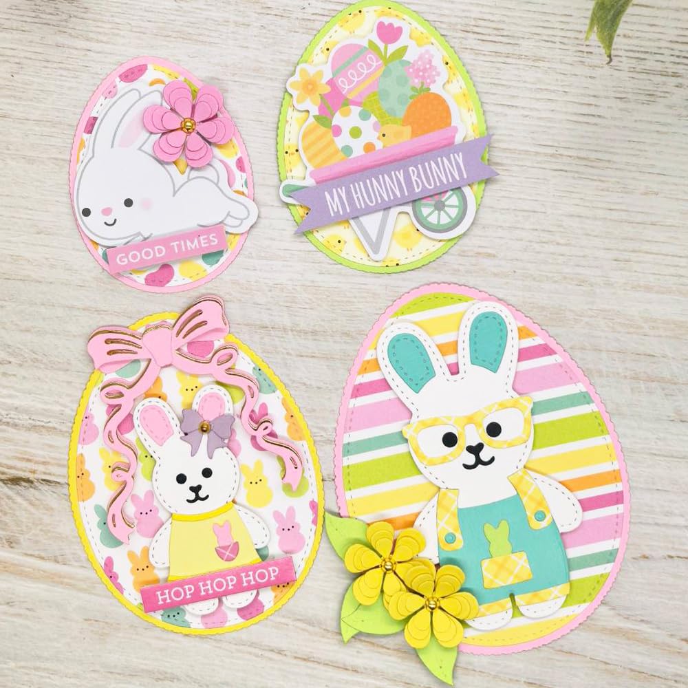 2026 January Easter Theme Metal Cutting Dies Stencils for DIY Scrapbooking Decorative Embossing DIY Paper Card (Fringed Egg Frames)