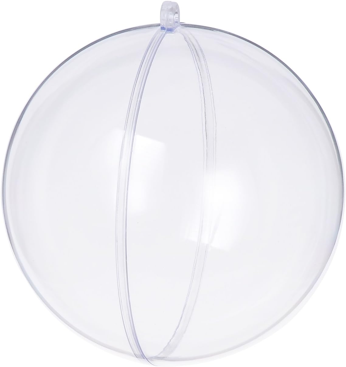 Clear Christmas Ornaments,Pack of 10 Individual 100mm Clear Plastic Ornaments for