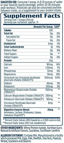 Vista 93 de VMI Sports ProtoLyte Proteína aislada de suero en polvo Proteína de suero baja en calorías en polvo para perder peso Proteína en polvo
