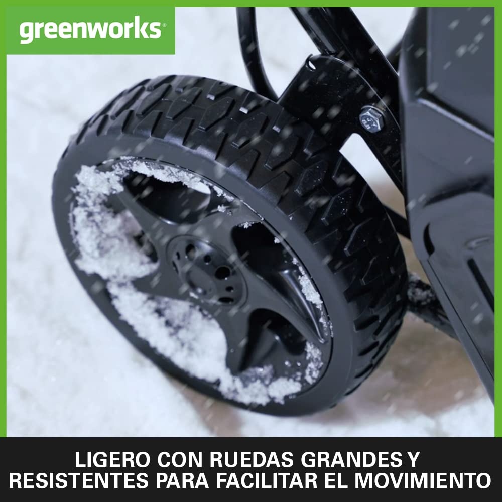 Greenworks GD40ST Quitanieves Monoetapa de Batería con Motor sin Escobillas, Camino Despejado 51 cm, Profundidad Despejada 30 cm, 1900 rpm, 180 ° Tolva Girable SIN Batería de 40V y Cargador