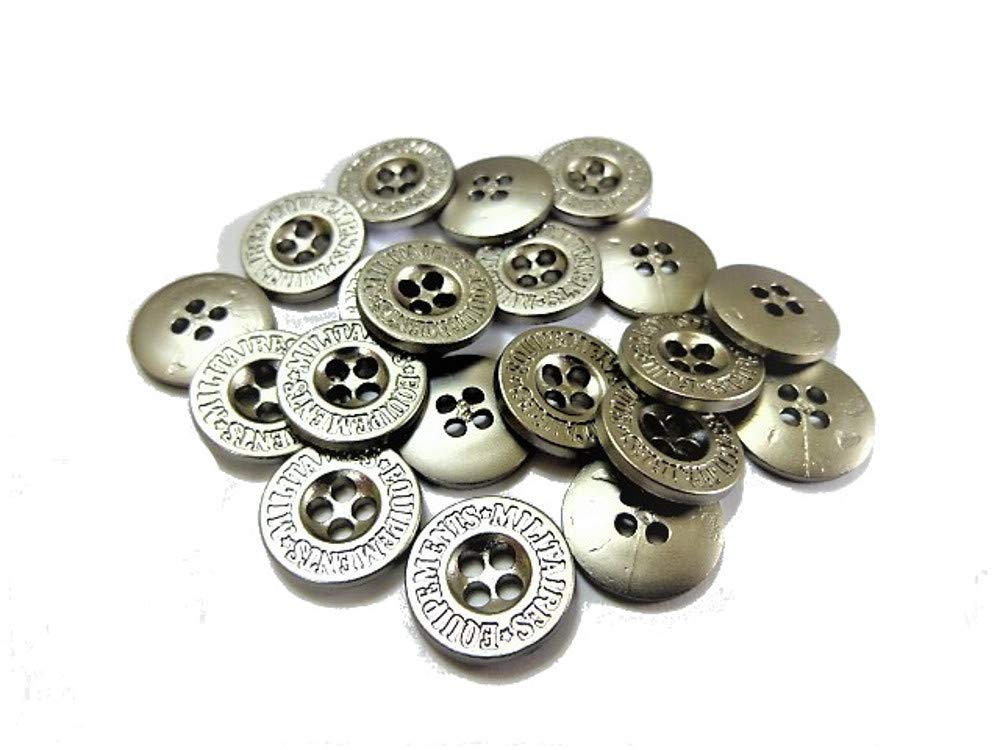 Amazon | 13mm シルバー色 艶消し 英字 ABS プラスチック系