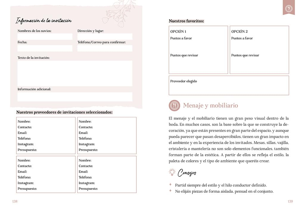 My wedding planner: Agenda para una boda de ensueño (No ficción)