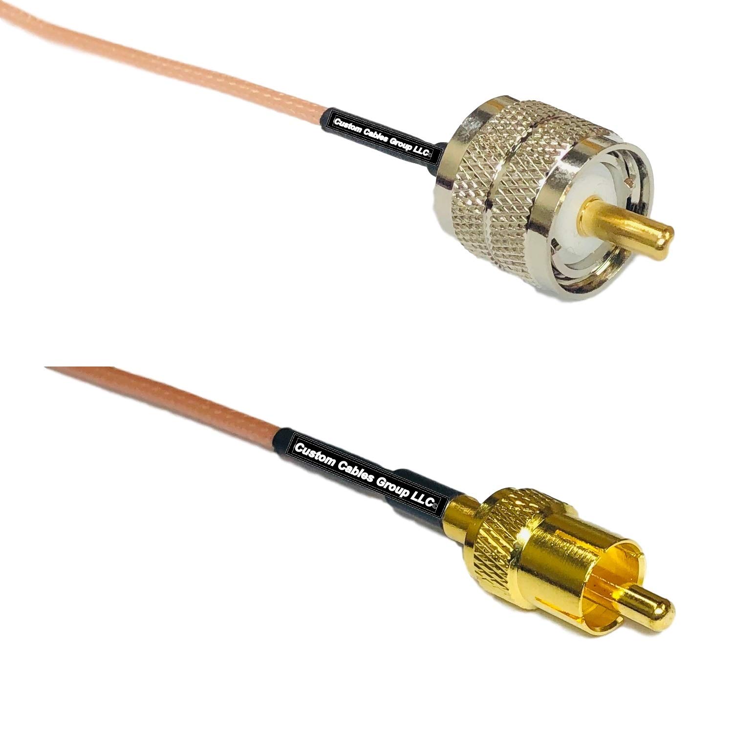3 feet RG316 PL259 UHF Male to RCA Male RF Pigtail Coaxial Cable