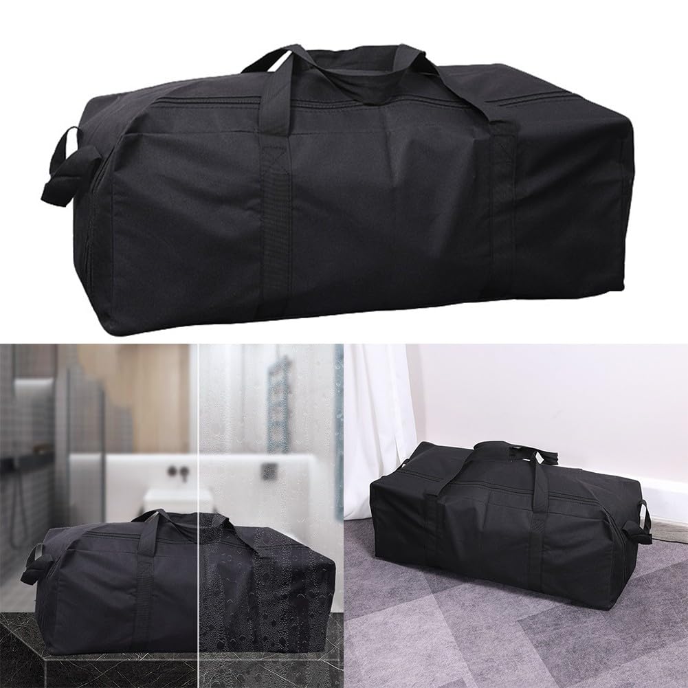 Sac de rangement extérieur en PVC Oxford 600D avec poignée imperméable pour équipement de camping, pêche, mobilier de jardin (80 x 30 x 26 cm)