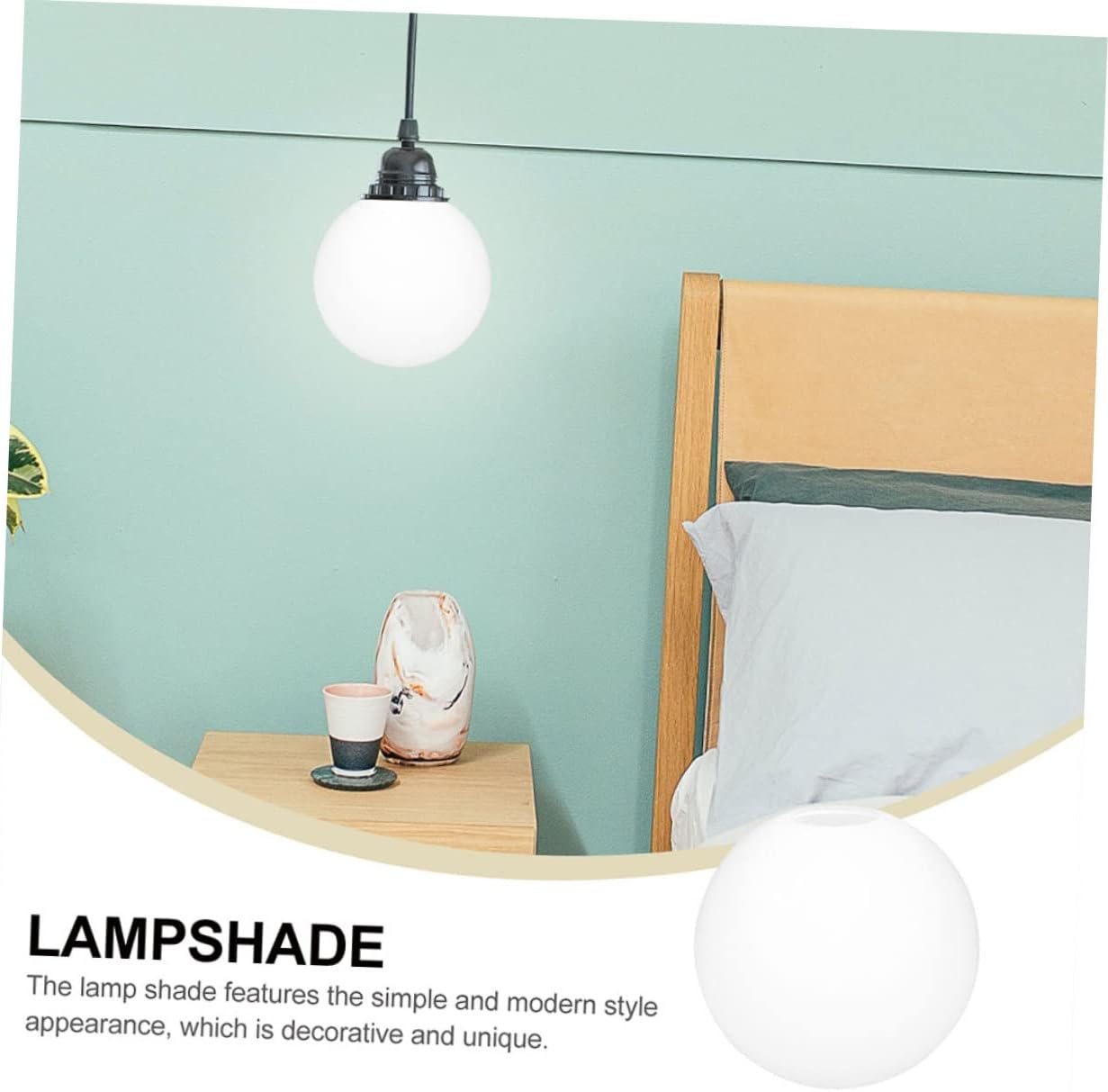 Hanging Glass Globe Lamp Shade Decorative Ceiling Light Cover Unique Pendant Shade for Install Materials Stylish Replacement for Fixtures