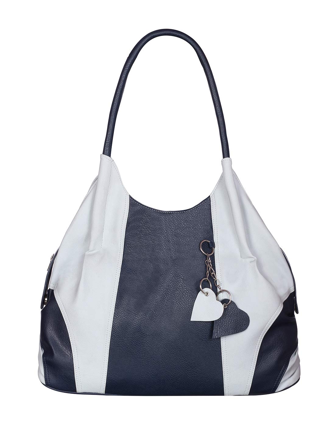 creeper Womens PU Leather Variant Look Large Capacity Shoulder Hobo Handbag with Top Handle & Multi-Pockets (White & Black_ CR-012) (B08WRSB3JK) Amazon Price History, Amazon Price Tracker