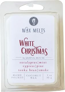 Scented Wax Melts White Christmas | Holiday Scent Cypress + Pine + Eucalyptus + Mint Wax Tarts | Gift for Mom