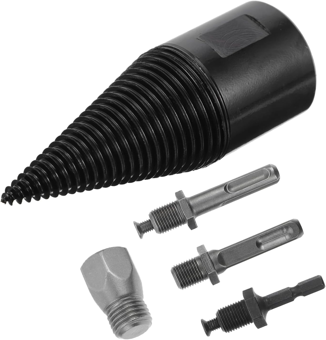 4pcs Electric Firewood Drill Bit Set Wood Splitting Drill Kit for Efficient Log Processing Sturdy Construction for Home Camping and Farm Use