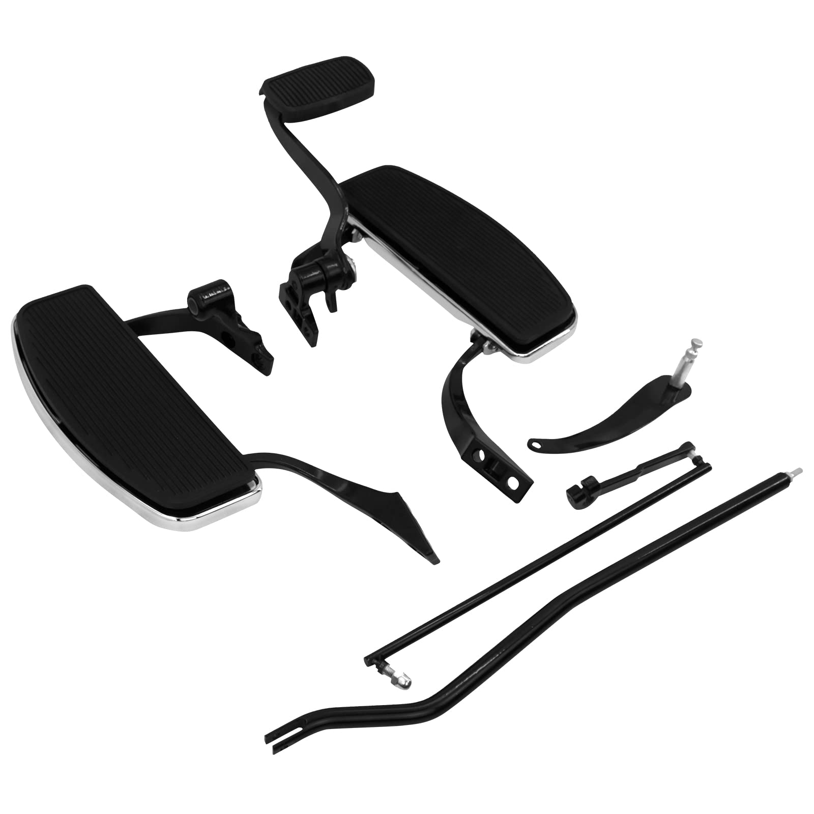 Motorrad Forward Controls Floorboard Pegs Hebelgestänge Kit Set Fit für Harley Dyna Street Bob Super Glide Custom Low Rider FXD FXDB FXDC 2006-17