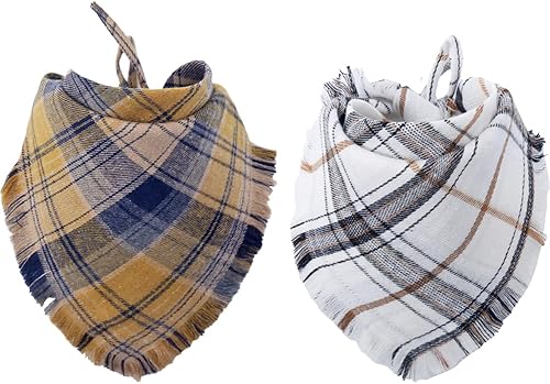 Miniatura 6 de Bandana de otoño para perro, otoño, Acción de Gracias, a cuadros, reversible, triangular, bufanda, accesorios para perros y mascotas