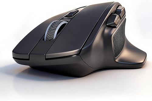 XUANGUI Wireless Ergonomic Computer Mouse Bluetooth Cordless Mice for Large Hands, Max 4800 DPI Wirelss Optical Mose Ergo Shaped with Side Buttons