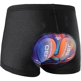 Cycling Shorts Men's Cycling Underwear 5D Padded Cycling Shorts Breathable Quick-Drying Shockproof Bicycle Underwear