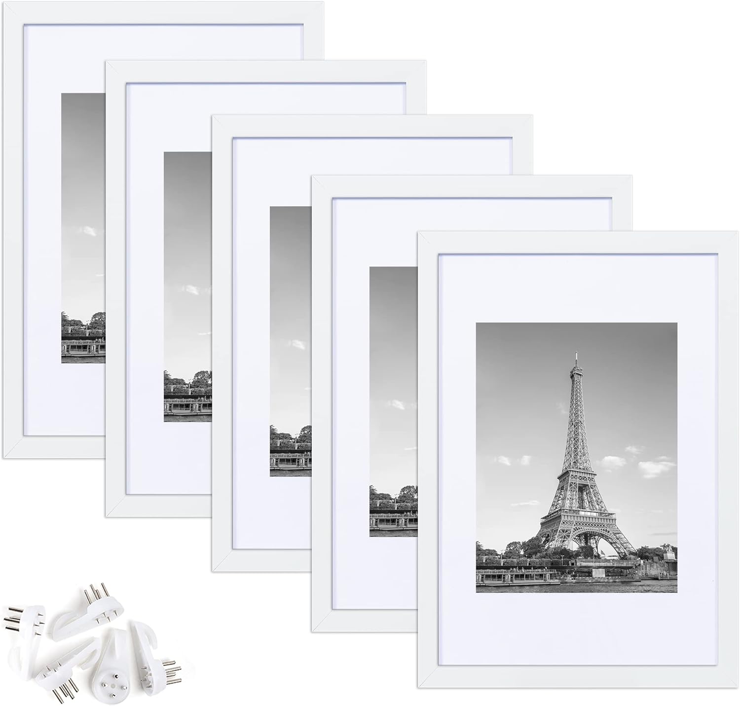 upsimples 8x12 Picture Frame Set of 5,Display Pictures 6x8
