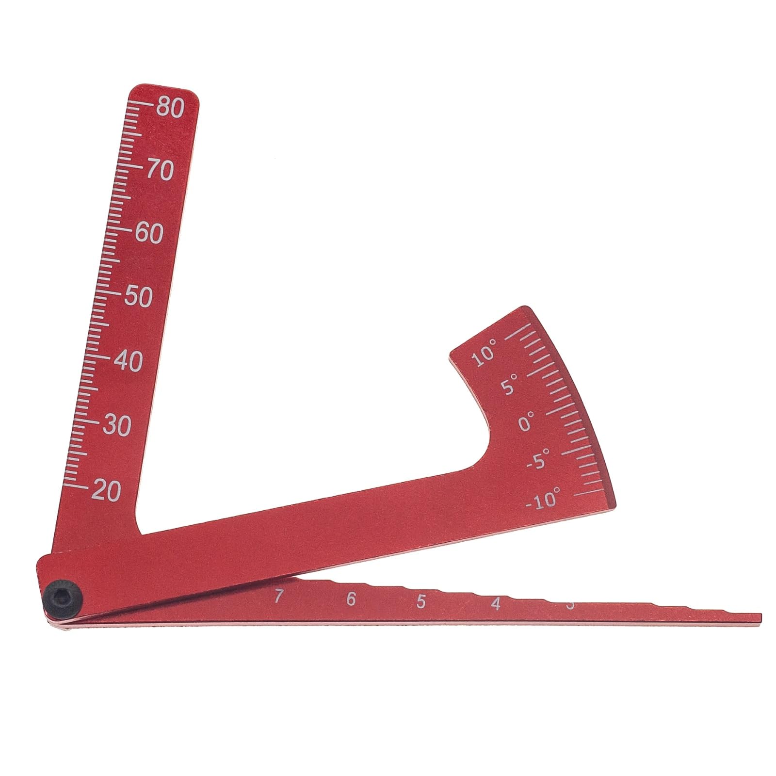 RC Juguetes Repuestos Para 3 En 1 Regla Medición Altura Aluminio Herramienta Para Medir El Ángulo Inclinació Caída Un Coche RC Suspensión Chasis Para Medir Ruedas Metálicas(Red)