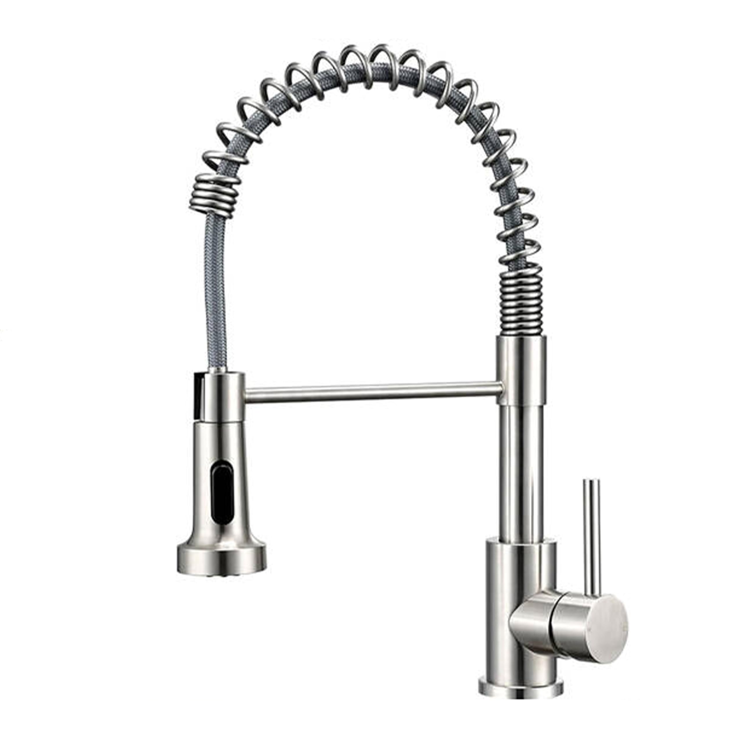 Bryze Silver Kitchen Sink Mixer Tap With Pull-Down Sprayer – 2 Spray Modes, 360° Swivel, Easy Fit Faucet Multi-Function Faucet