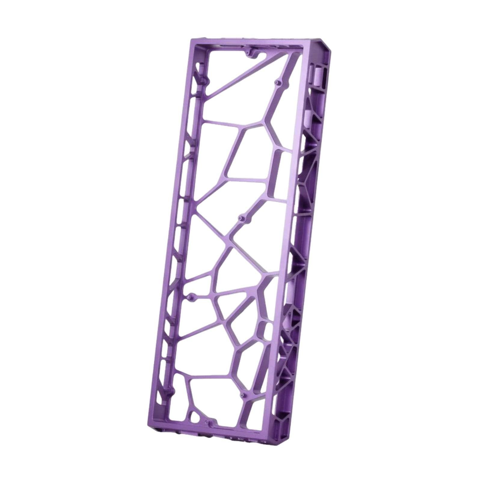Carcasa de Teclado de Aluminio Aleación CNC Patrón Esqueleto 60 Chasis Mecánico Funda para Placa GH60 Ligereza y Ventilación Adecuada para Juegos, Purple