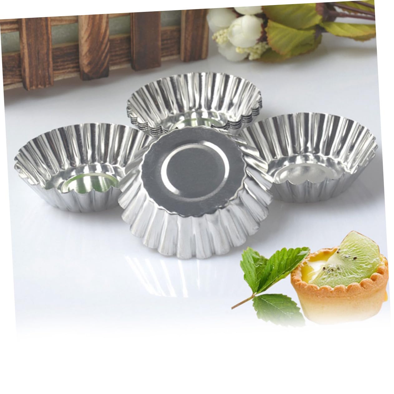 Cabilock 100 Piezas Molde De Pudín Moldes De Galletas Para Hornear Moldes Para Pasteles Hojalata Tazas Para Hornear Molde De Bandeja Moldes Para Mini Muffins Gelatina Tarta