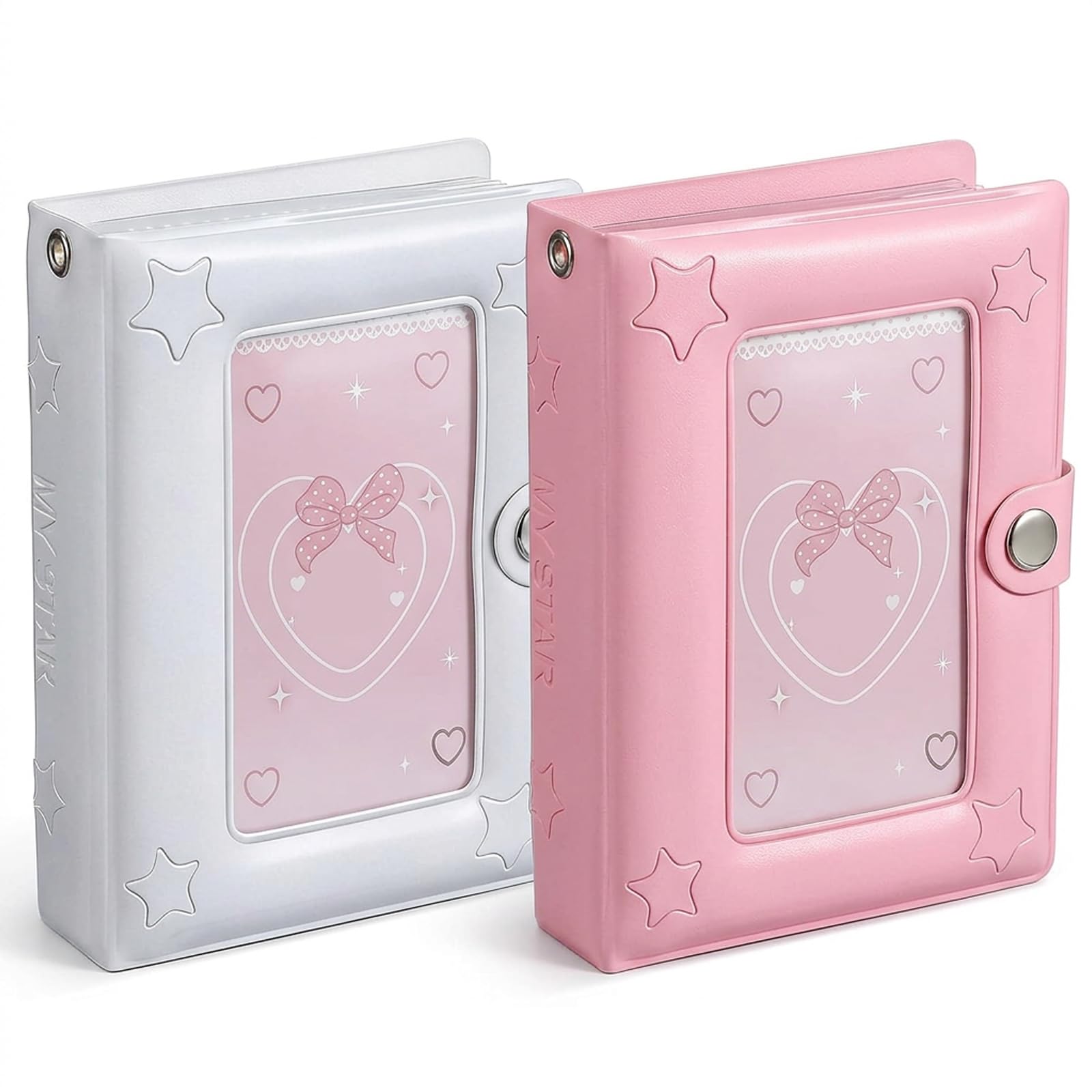 2 Pcs Photocard Binder, Photocard Holder, Photo Card Holder with 40 Pockets, Travel-Friendly Storage, Mini Album Holder for Idol Photos Gift for Fans and Collectors