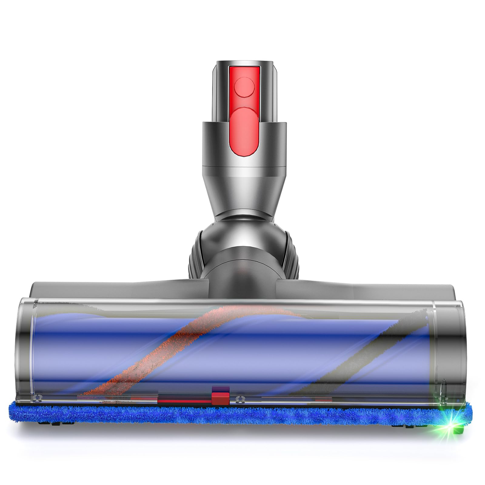 Upgraded Electric Brush Head for Dyson V7 V8 V10 V11 V15, Replacement Floor Nozzle with LED Lights, Motorized Turbo Brush with Trigger Lock, Quick